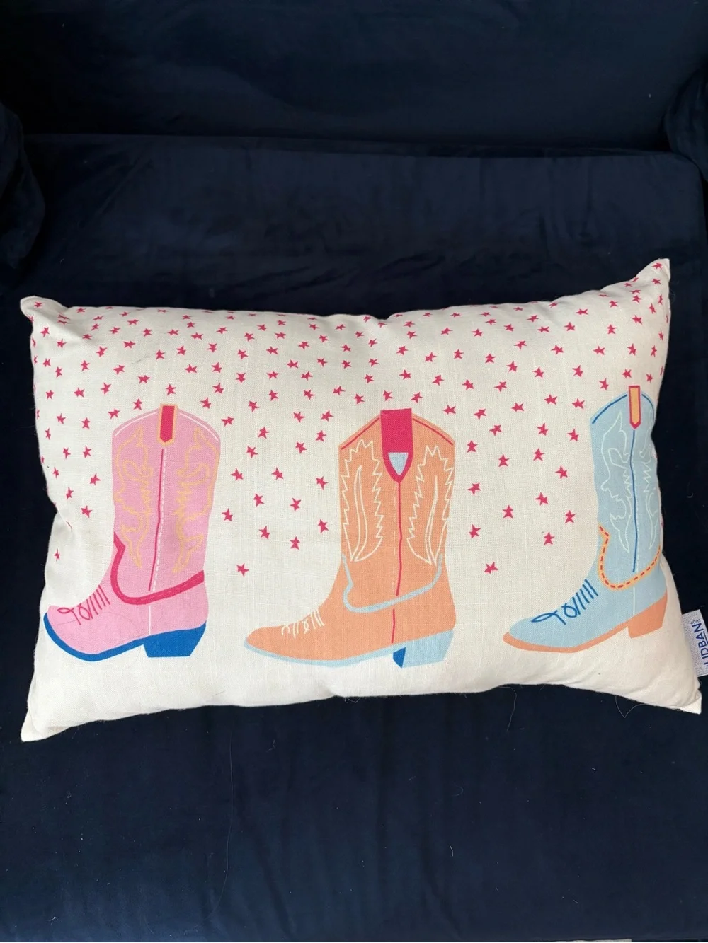 Urban Outfitters Pink & Orange Cowboy Boot Accent Pillows